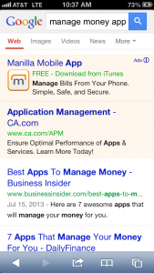 mobile app ads