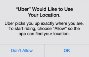 Uber’s location permission