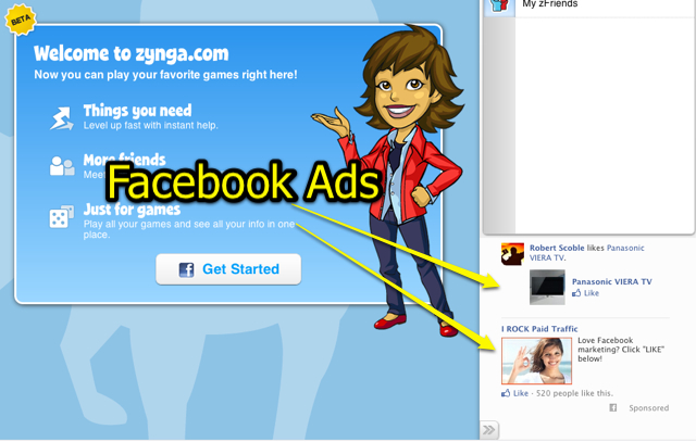 Facebook Ads on Zynga