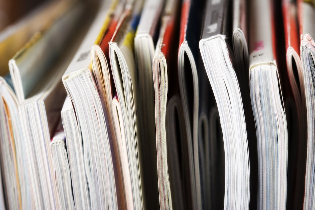 Stack of magazines