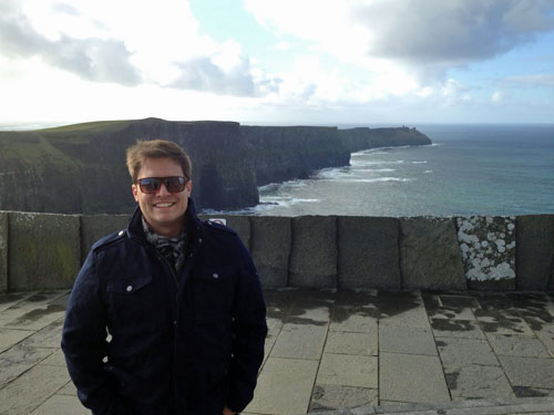 Peter Hamilton at the Cliffs of Moher